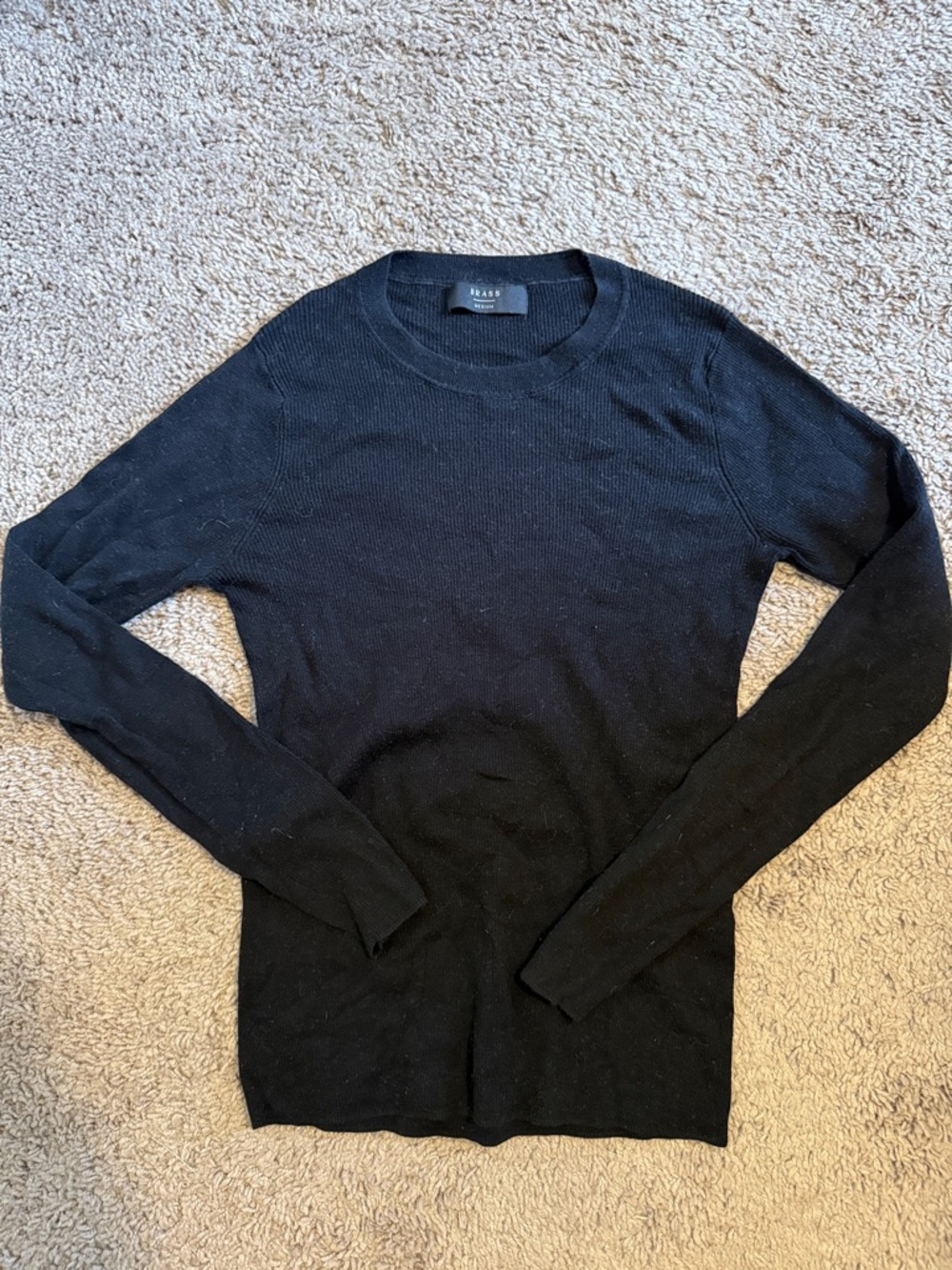 Brass Clothing Black Crewneck Sweater (flaw)